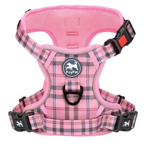 Pink Plaid Dog Harness NEW small preppy check